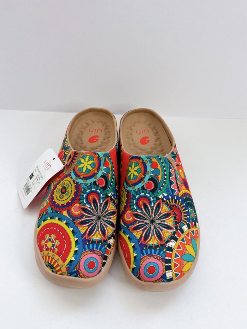 NWT UIN Womens Size 10.5 Slipper Shoes Mule Colorful Blossom Floral